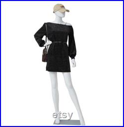 Full Body Glossy or Matte Finish White Ladies Fashion Mannequin with Included Stand