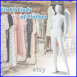 Full Body Glossy or Matte Finish White Ladies Fashion Mannequin with Included Stand
