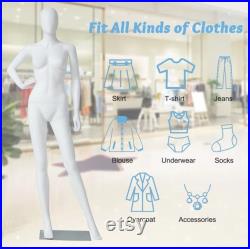 Full Body Glossy or Matte Finish White Ladies Fashion Mannequin with Included Stand