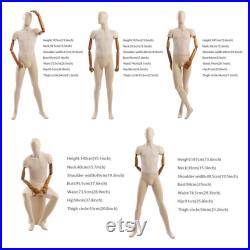 Full Body Half Body Male Dress Form Mannequin,Adjustable Fabric Mannequin Torso,Boutique Store Wooden Mannequin Hand,Manikin Head For Wigs