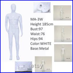 Full Body Mannequin Shop Display Model with Metal Base Portable and Rotatable Tailor's Dummy Dressmaker