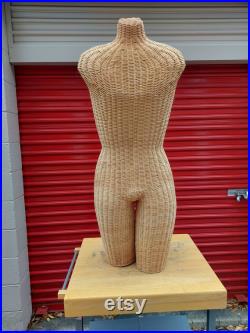 Full Torso Wicker Mannequin