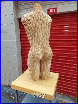 Full Torso Wicker Mannequin