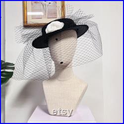 Fully Pinnable Linen Mannequin Head Form,Vintage Mannequin Head Stand With Hair,Headband Wig Hat Jewelry Display Head Dummy Dress Form Props