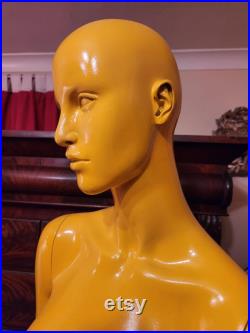 Funky Yellow And Black Painted Mannequin