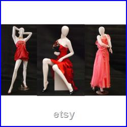 Gloss White Full Body Adult Female Abstract Fiberglass Mannequins