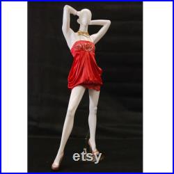 Gloss White Full Body Adult Female Abstract Fiberglass Mannequins