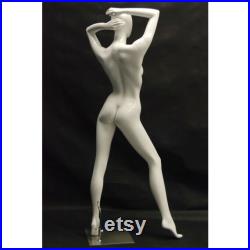 Gloss White Full Body Adult Female Abstract Fiberglass Mannequins