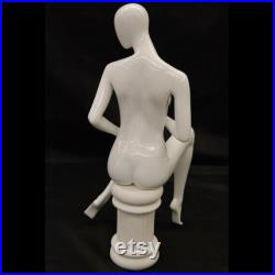 Gloss White Full Body Adult Female Abstract Fiberglass Mannequins