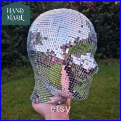 Groovy Disco Mannequin Head Disco Mirror Ball Sculpture Hat Stand Wig Display Wig Mannequin Head Glass Disco Head Sunglasses