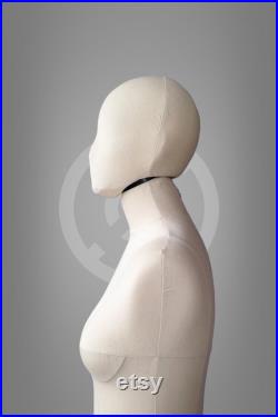 HEAD for Sofia and Anastasia dress forms, cotton cover Pinnable soft head for draping, pattern Mannequin accessory Tailor dummy