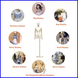 Half Body Adult Size Female Display Mannequin Torso,Beige Dress Form Women Display Model,Clothing Store Window Display Dress Form Torso