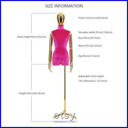 Half Upper Body Female Display Dress Form Mannequin Fashion Lady Colored  Velvet Mannequin Torso Clothing Mannequin Head For Wigs Hat Display Model