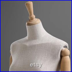Half Body Headless Mannequin Torso With Wooden Arms,Window Display Female Dress Form Torso,Wedding Dress Gown Clothing Display Model Props