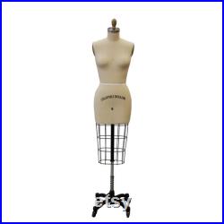 Half Body Professional Dress Form with Base Sizes 2, 4, 6, 8, 10, 12 Personalized Dress Form Option Monogram