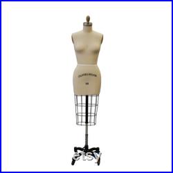 Half Body Professional Dress Form with Base Sizes 2, 4, 6, 8, 10, 12 Personalized Dress Form Option Monogram