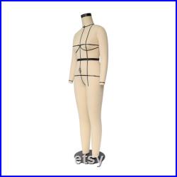 Halfscale 1 2 size 6 8 10 Female Full Body Mini Tailor Dress Form,77cm Height Sewing Dressmaker Dummy 1 2 Mannequin with Detachable Long Arm