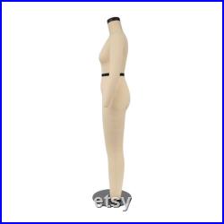 Halfscale 1 2 size 6 8 10 Female Full Body Mini Tailor Dress Form,77cm Height Sewing Dressmaker Dummy 1 2 Mannequin with Detachable Long Arm