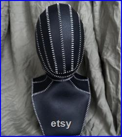 Handcrafted Leather Head Mannequin Display Stand for Hats, Masks, Accessories, and Decor