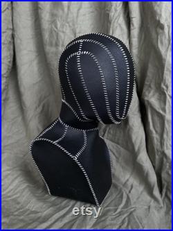 Handcrafted Leather Head Mannequin Display Stand for Hats, Masks, Accessories, and Decor