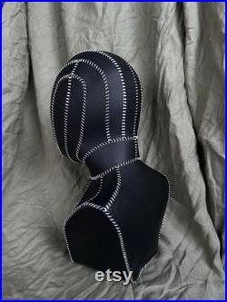Handcrafted Leather Head Mannequin Display Stand for Hats, Masks, Accessories, and Decor