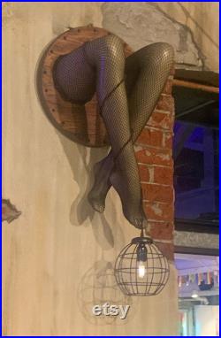 Hanging Mannequin Leg Lamp