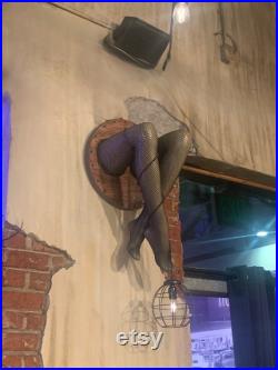 Hanging Mannequin Leg Lamp