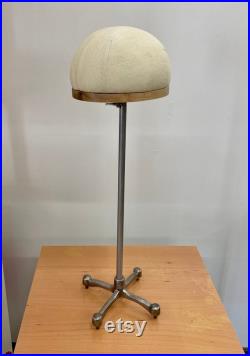 Hat Dome Display Head Form with Adjustable Metal Stand