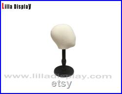 Hats Display Light Linen Wooden Base Child Mannequin Head Bimbo