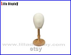 Hats Display Light Linen Wooden Base Child Mannequin Head Bimbo