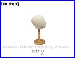 Hats Display Light Linen Wooden Base Child Mannequin Head Bimbo