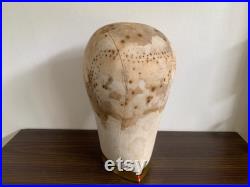 Head Torso German Wig Hat Stand Display Mannequin Needle prick Linnen Vintage