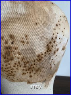 Head Torso German Wig Hat Stand Display Mannequin Needle prick Linnen Vintage