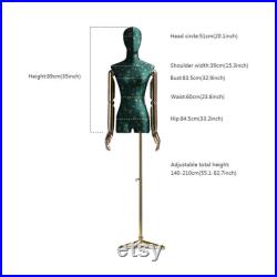 High End Female Half Body Display Dress Form,Embroidery Fabric Mannequin Dressmaker Stand , Wig Jewelry Hat Clothes Display Mannequin Torso
