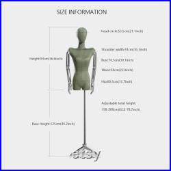 High End Half Body Female Display Dress Form , Wide Shoulder Adjustable Fabric Mannequin Torso ,Fashion Window Display Clothing Mannequin