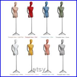 High End Half Body Female Display Dress Form , Wide Shoulder Adjustable Fabric Mannequin Torso ,Fashion Window Display Clothing Mannequin