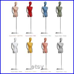 High End Half Body Female Display Dress Form , Wide Shoulder Adjustable Fabric Mannequin Torso ,Fashion Window Display Clothing Mannequin