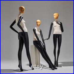High Quality Black Mannequin Full Body Dress Form,Boutique Store Display Beige Fabric Mannequin Torso Female,Clothing Dress Form Brand Model