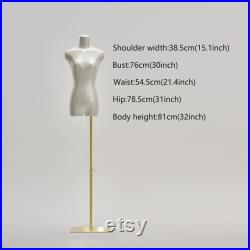 High Quality Female Headless Mannequin Torso Stand,Beige Pearlescent Fabric Dress Form Model,Women Clothing Dress Form Underwear Mannequin