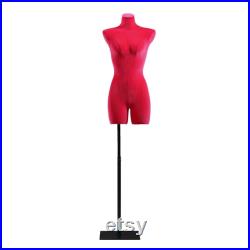 High-end Female Velvet Lingerie Mannequin,Women Upper Bust Dress Form for Bra,Half Body Torso Manikin,Bust Form Model Display Stand