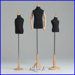 High-grade Children Mannequin, Half Body Kids Model Prop for Clothing Store Window Display,Unisex Child Torso Dress Form,Size 2 4 6 8