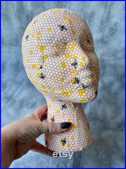 Honeybee Mannequin Blocking Head great for hat storage and craft booth displays