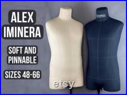 Iminera ALEX Soft fully pinnable professional male dress form mannequin torso tailor dummy