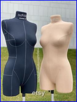 Iminera DIANA RELIEF Soft fully pinnable professional female dress form mannequin torso tailor dummy