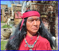 Indian manikin, life size old west mannequin