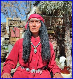 Indian manikin, life size old west mannequin