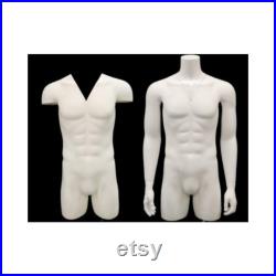 Invisible Ghost Male and Female Mannequin Set 3 4 Body with Arms and Thighs Includes Base TFMW-IV
