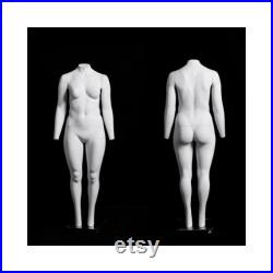 Invisible Ghost Plus Sized Female Mannequin with Rolling Base GH10