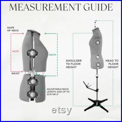 JKCrafts Adjustable Dress Form Size 8-14 14-20, Red, Black, Grey Dressmaker Model Dummy Dressmaking Mannequin