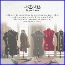JKCrafts Adjustable Dress Form Size 8-14 14-20, Red, Black, Grey Dressmaker Model Dummy Dressmaking Mannequin